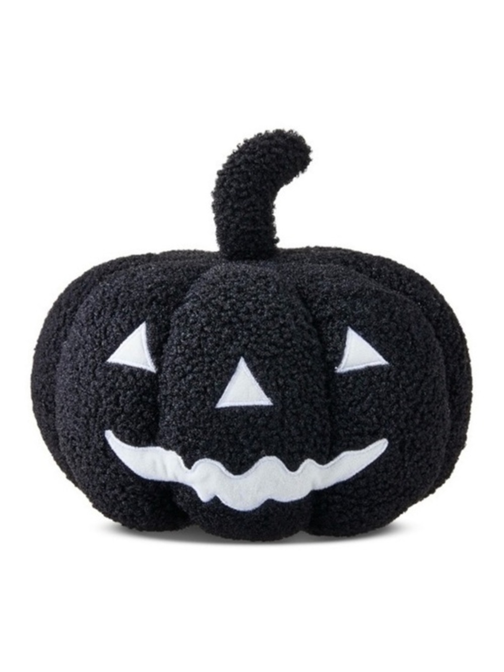 NWT. WAY TO CELEBRATE Black Plush Pumpkin Pillow
